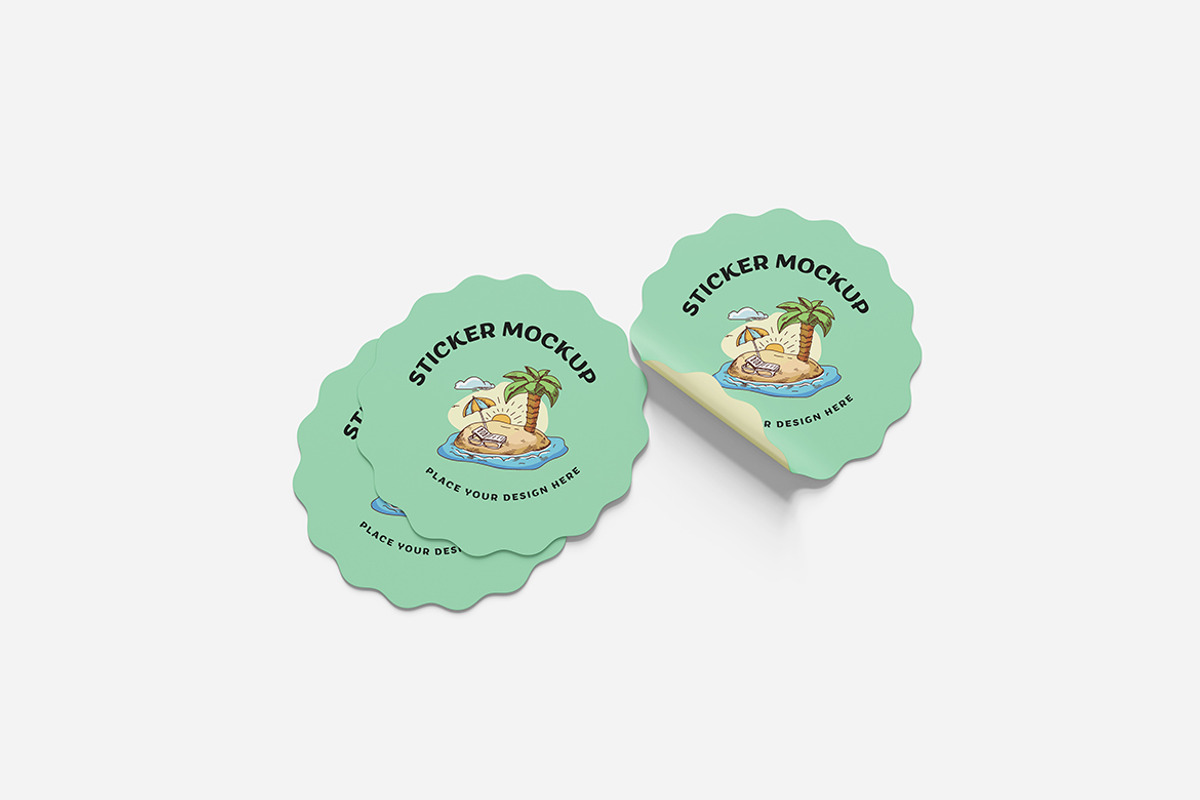 Sticker Mockup, a Product Mockup by Indah (Photo 3 of 6)