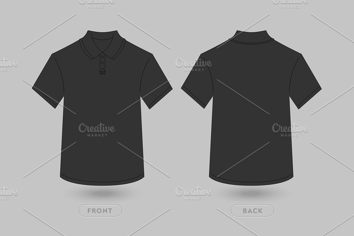 Polo T Shirt Vector Mockup, a Shirt Mockup by Bordo, image size:1200x800