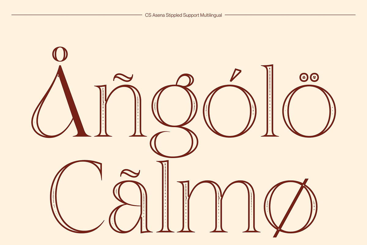 CS Asena Stippled, a Serif Font by Craft Supply Co. (Photo 7 of 8)