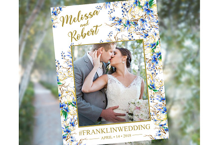 Navy, Gold Blue Wedding Photo Pro