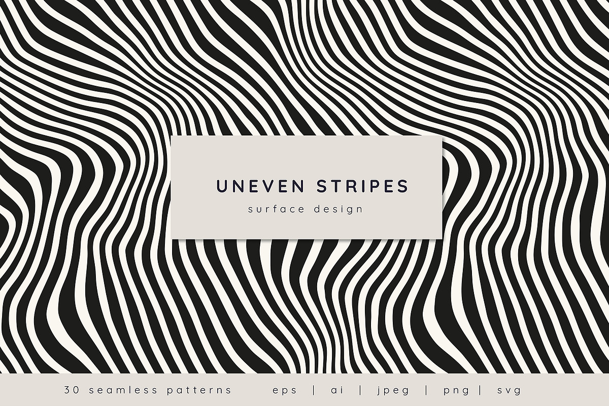 Uneven Stripes | Surface Design, a Pattern Graphic by Curly_Pat (Photo 1 of 14)