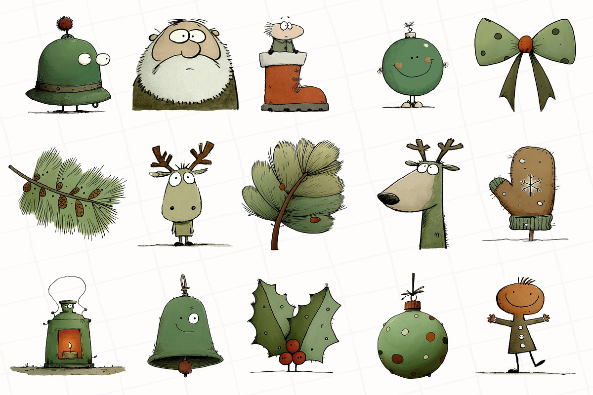 Hand Drawn Christmas Clipart, an Illustration by OK Design (Photo 4 of 6)