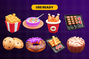 Food and Beverage 3d Icon Pack, an Object 3D Model by Ui Stock (Thumbnail 3 of 6)
