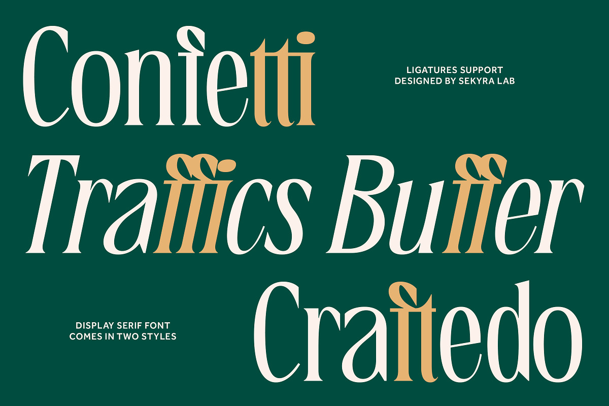 Bougene - Elegant Display Serif Font, a Serif Font by Sekyra Lab (Photo 6 of 11)