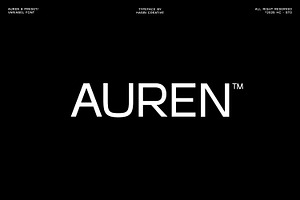 AUREN – Modern Variable Font