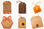 Vintage Wooden Autumn Tags Clipart, an Illustration by Libby Wishes (Thumbnail 7 of 10)