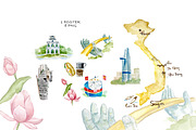 Watercolor - VIETNAM POSTER, a Decorative Illustration by bylin_illustration (Thumbnail 3 of 3)