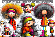 Whimsical Winter Kids Clipart Bundle, an Illustration by Libby Wishes (Thumbnail 1 of 7)