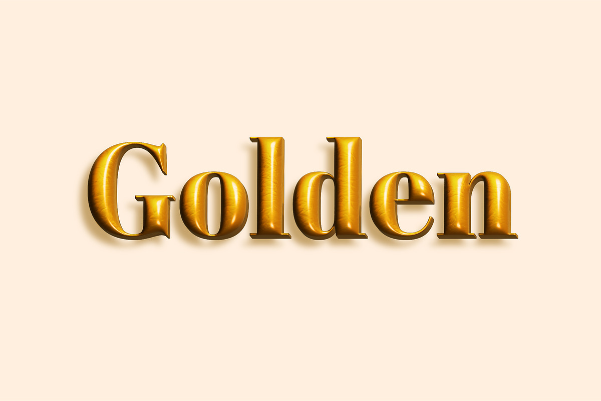 Golden - Editable Text Effect, a Layer Style Add-On by designvectx