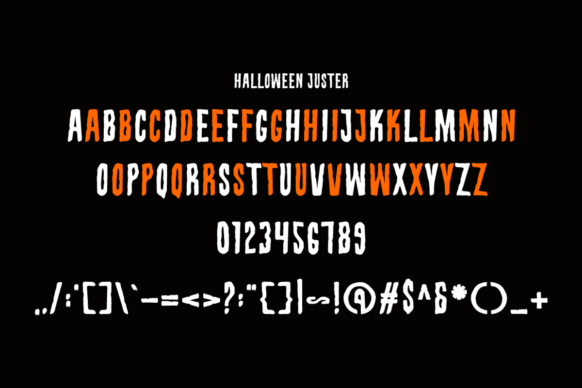 Halloween Juster - Scary Font, a Sans Serif Font by Iqsiart Studio (Photo 5 of 6)