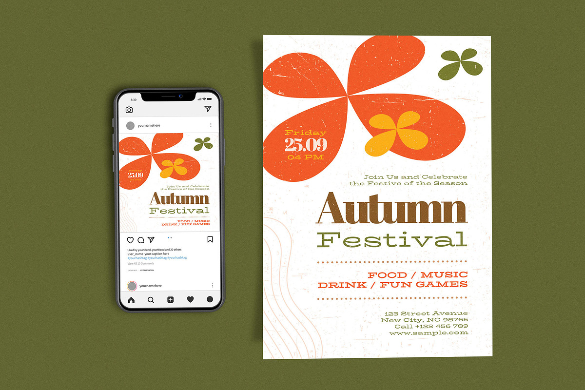 Autumn Festival Flower, a Flyer Template by Me55enjah Design (Photo 1 of 4)