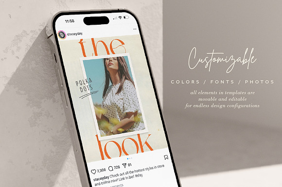 30 Boho Instagram (Canva) Templates preview 6