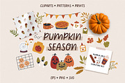 Four seasons BUNDLE - vector clipart, an Illustration by Valerie (Thumbnail 9 of 17)