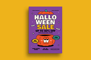 Halloween Sale Event Flyer, a Flyer Template by Guuver