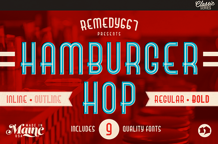 Hamburger Hop, a Sans Serif Font by Remedy667