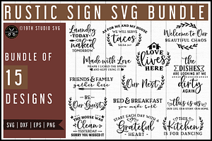 Rustic Sign SVG Bundle