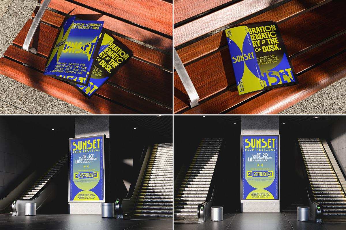 36 Event Film Festival Mockups, an Advertising Mockup by Vitora Mockup (Photo 6 of 11)