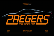 Zaegers | Race Display Font, a Sans Serif Font by Denustudios (Thumbnail 1 of 12)