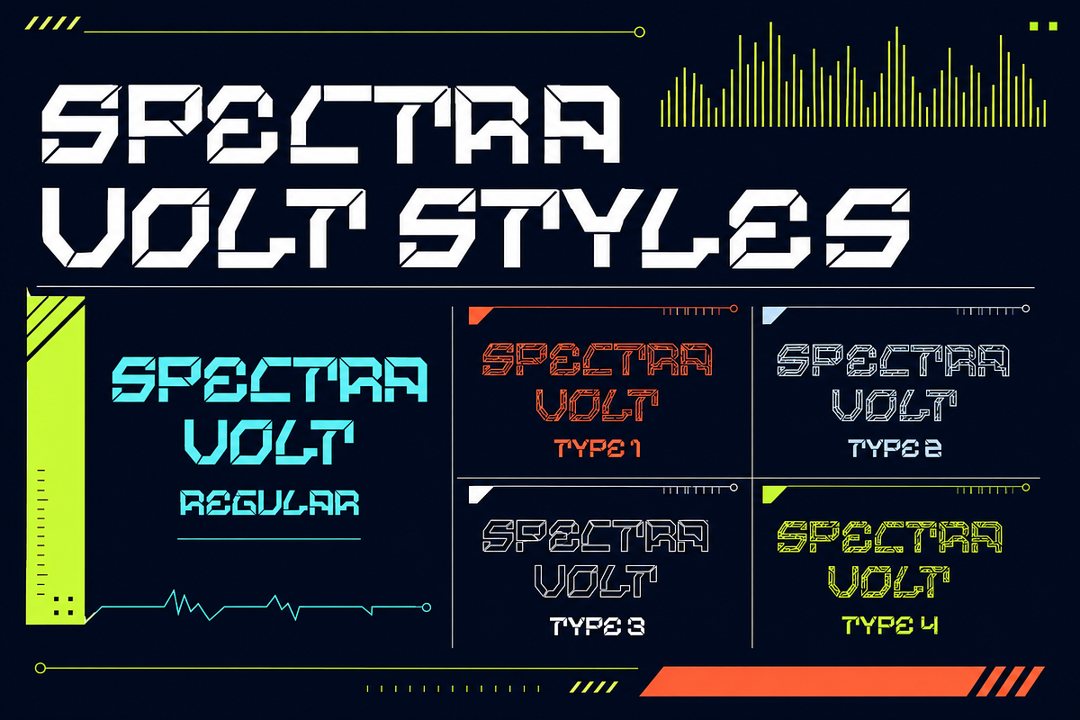 Vexora - Cyberpunk Display Font, a Sans Serif Font by PaperMoon (Photo 9 of 13)