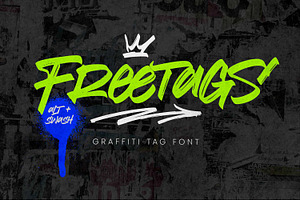Freetags – Graffiti Tag Font, a Handwritten Font by Gassstype