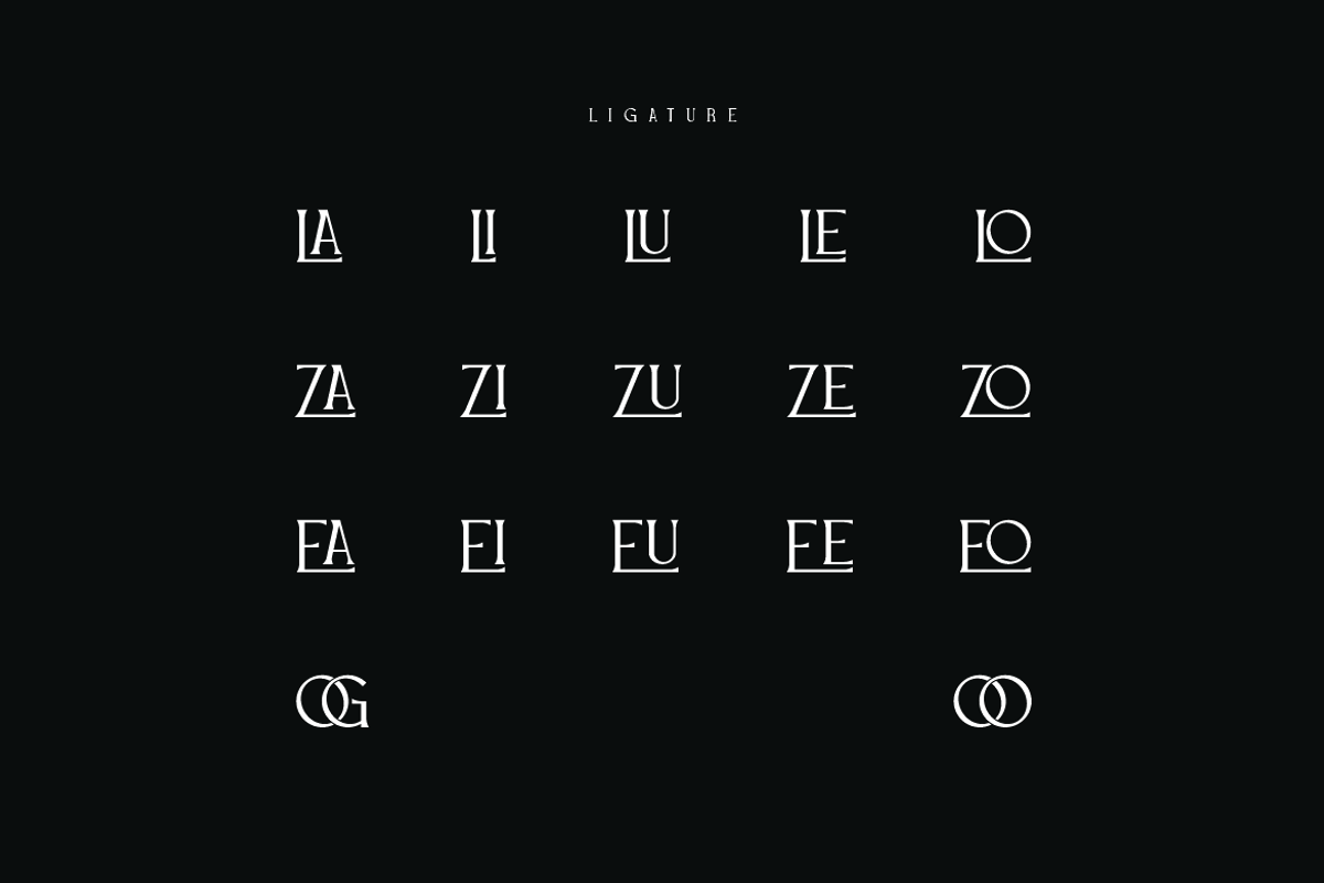 Qeogoos - Modern Logo Font, a Serif Font by Iqsiart Studio (Photo 7 of 8)