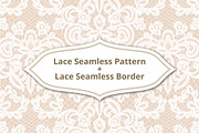 Lace Seamless Pattern & Border., a Decorative Illustration by Sveta Aho (Thumbnail 1 of 3)
