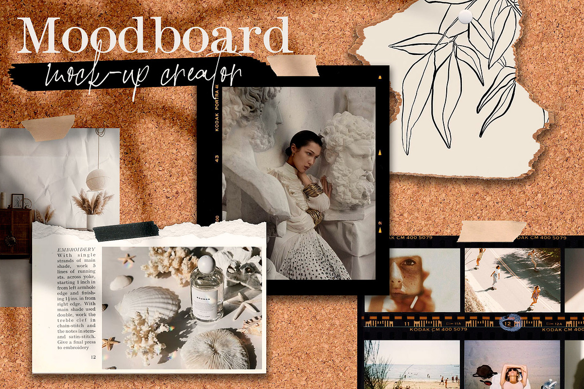 stylish moodboard mockup creator, a Product Mockup by Negative Space (Photo 1 of 5)