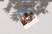 Polaroid Photo Mockup with Shadow