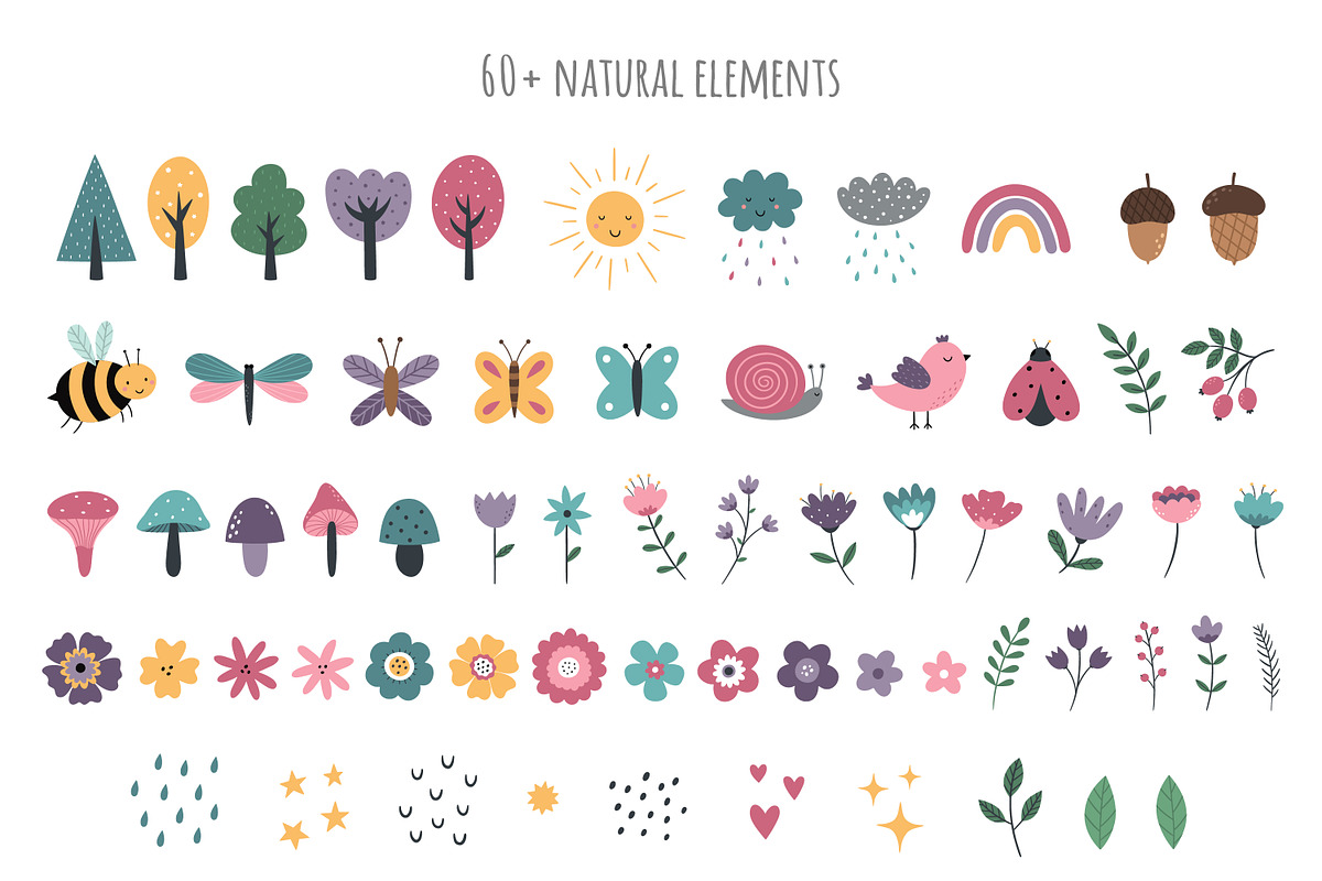 Fairy forest. Kid's collection, an Animal Illustration by Guvi-Design (Photo 4 of 13)