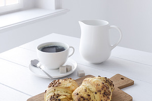 Decor Set Chocolate Croissant, a Food & Drink 3D Model by gianniritschard