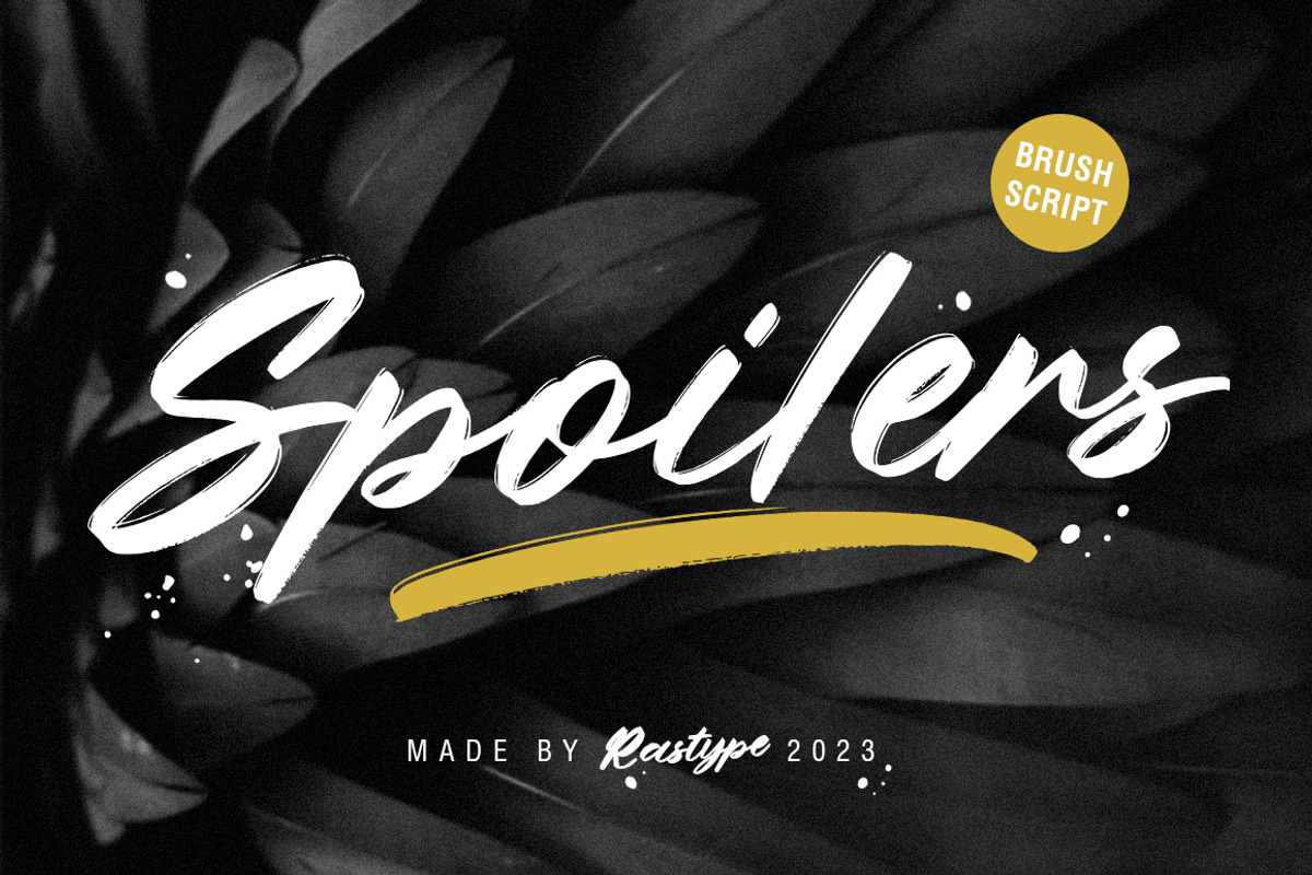 Spoilers Script, a Script Font by Rastype (Photo 1 of 10)