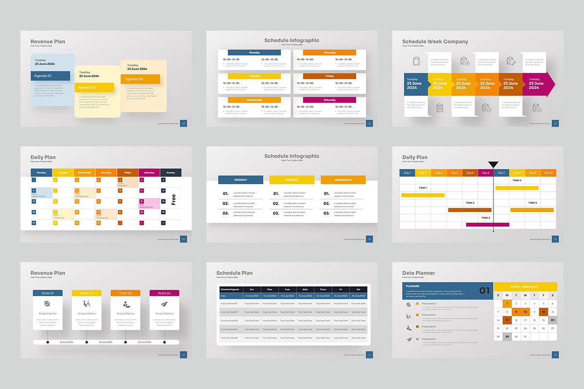 Schedule Planner PowerPoint, a Presentation Template by Stock Shape (Photo 3 of 4)