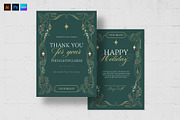 Christmas Thank You Card Template, a Card Template by BrandPacks (Thumbnail 1 of 5)