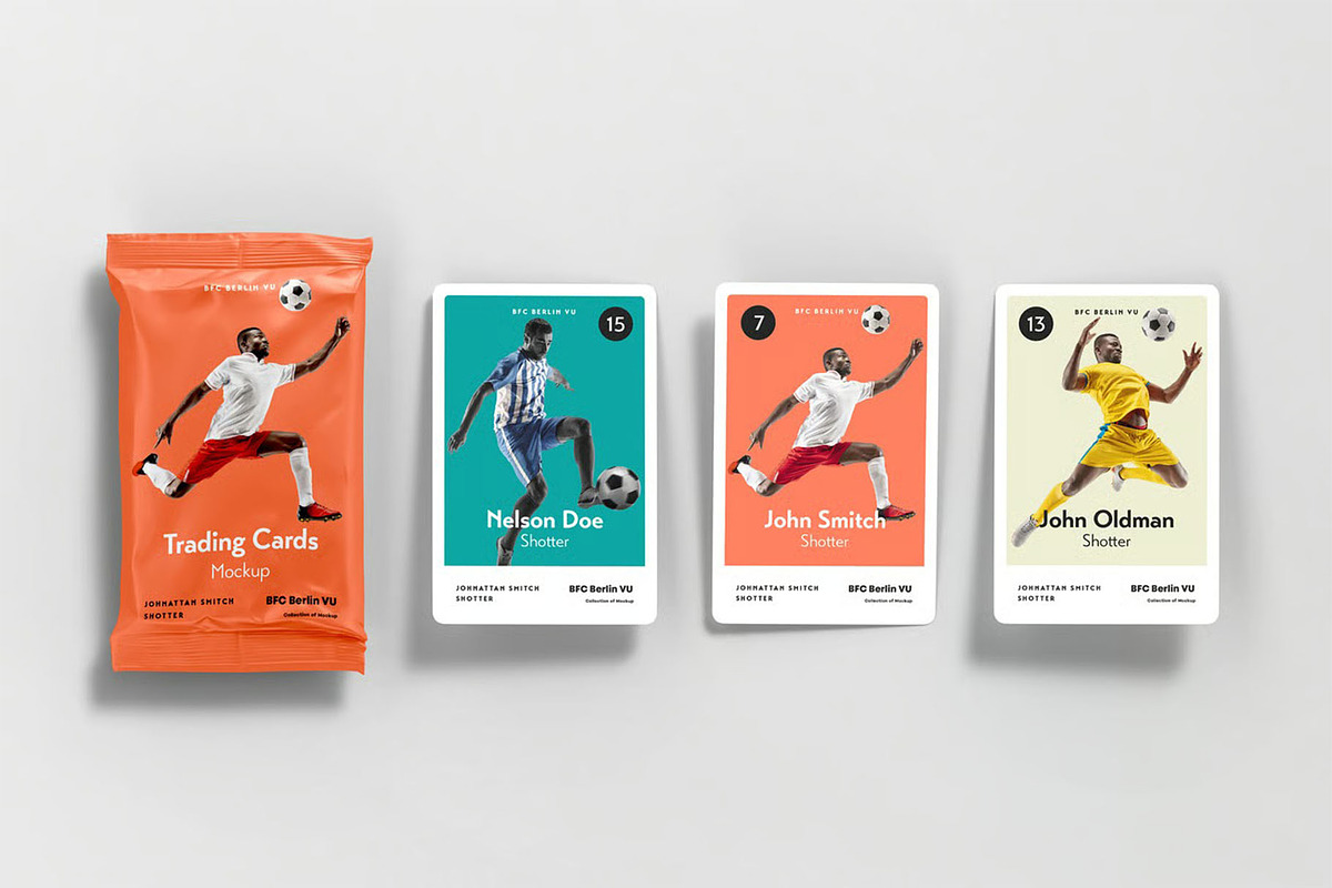 Trading Cards Mock-up, an Advertising Mockup by zippypixelstudio (Photo 13 of 14)