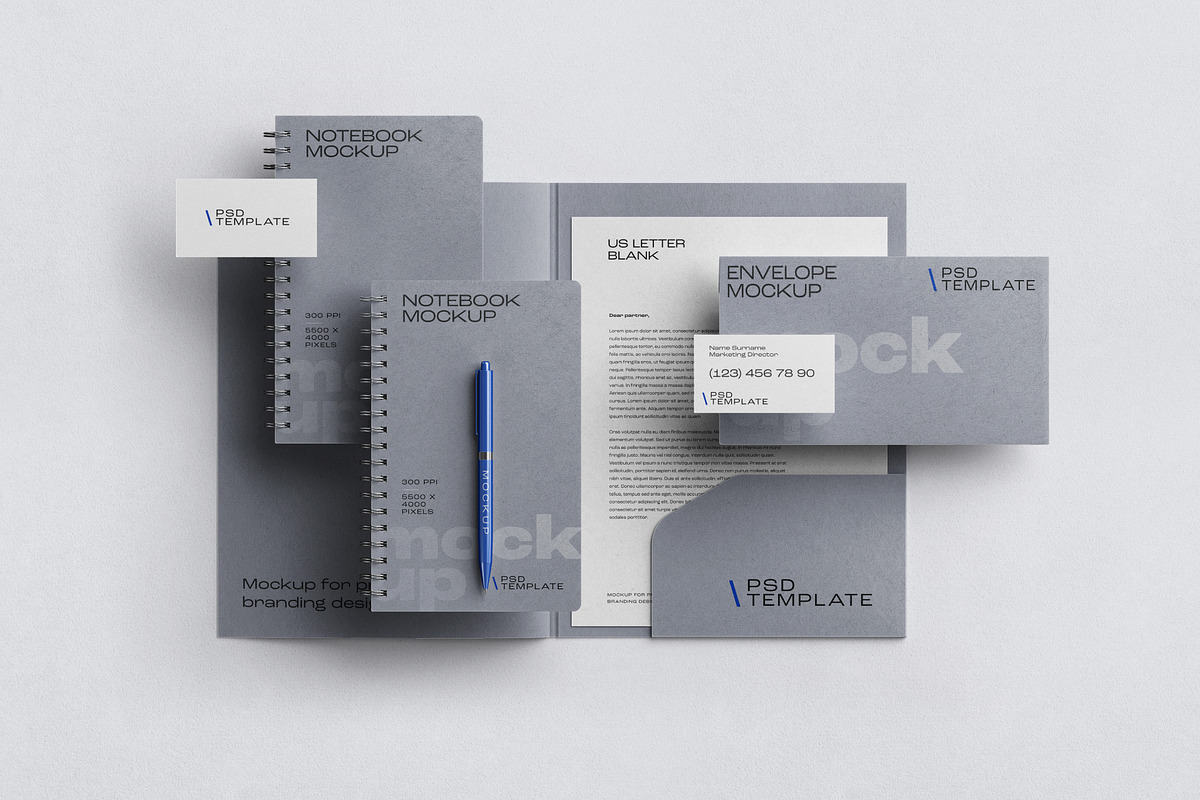 Elegant Branding Mockup Set, an Advertising Mockup by mockupatelier (Photo 9 of 9)