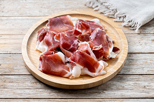 Spanish serrano ham slices, a Food & Drink Photo by etorres69