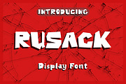 Rusack A Bold Shattered Display Font, a Handwritten Font by Artolabs (Thumbnail 1 of 9)