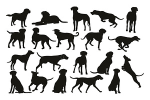 20 Pack Silhouettes Of Dog, an Icon by Alegaciez