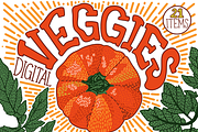 Veggie Digital Pack, a Food Illustration by Si Design Loft (Thumbnail 1 of 5)