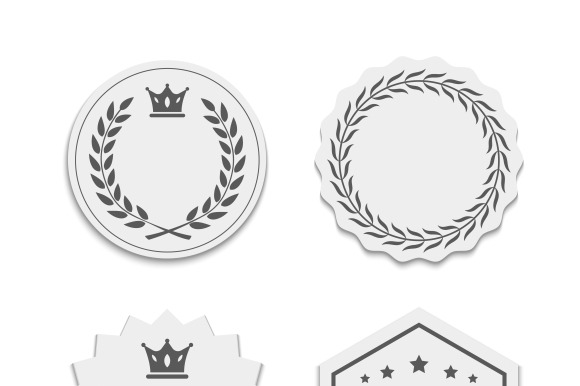 Vector White Paper Labels