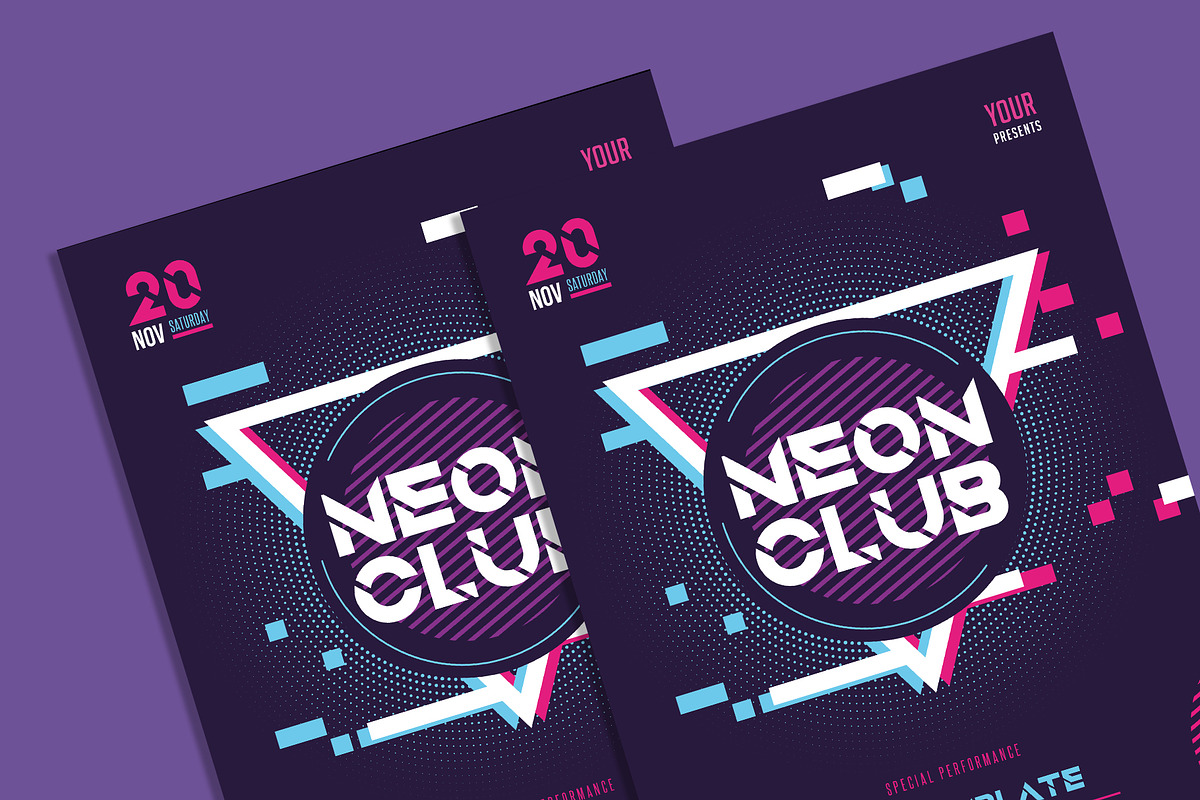 Neon Club flyer, a Flyer Template by AdamHasan (Photo 3 of 3)