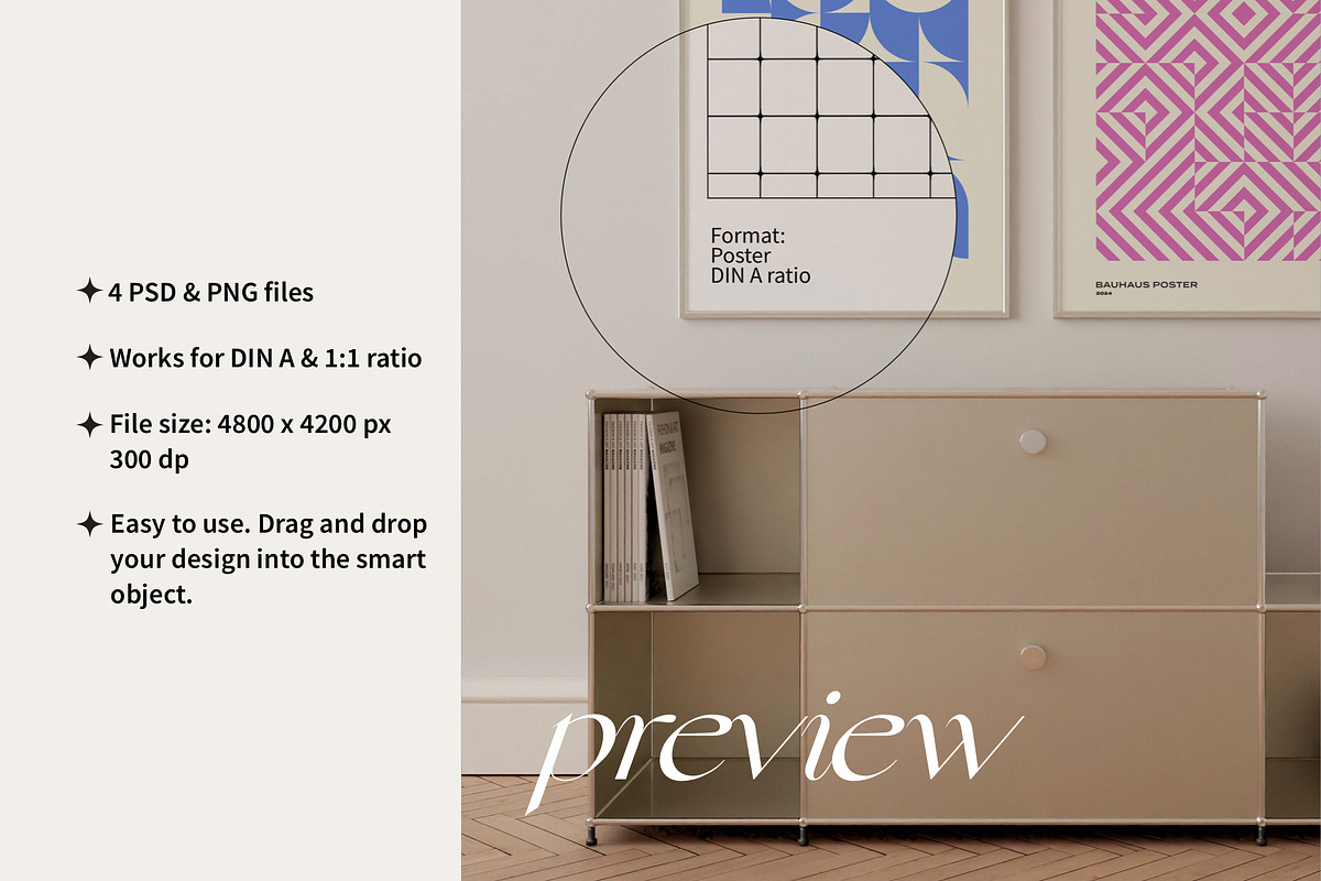 Interior Frame Mockup Pack TAMIR, a Household Mockup by Bonumo (Photo 4 of 13)