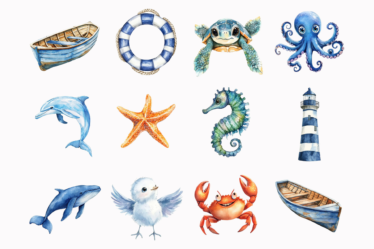 Nautical and Marine Clipart, an Animal Illustration by Design Market (Photo 3 of 4)
