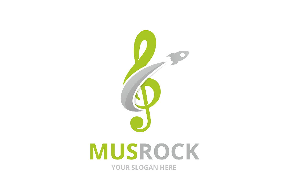Vector treble clef and rocket logo, a Branding & Logo Template by ...
