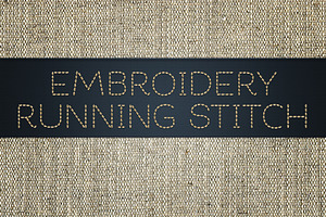 Embroidery Running Stitch, a Handwritten Font by JoZOO