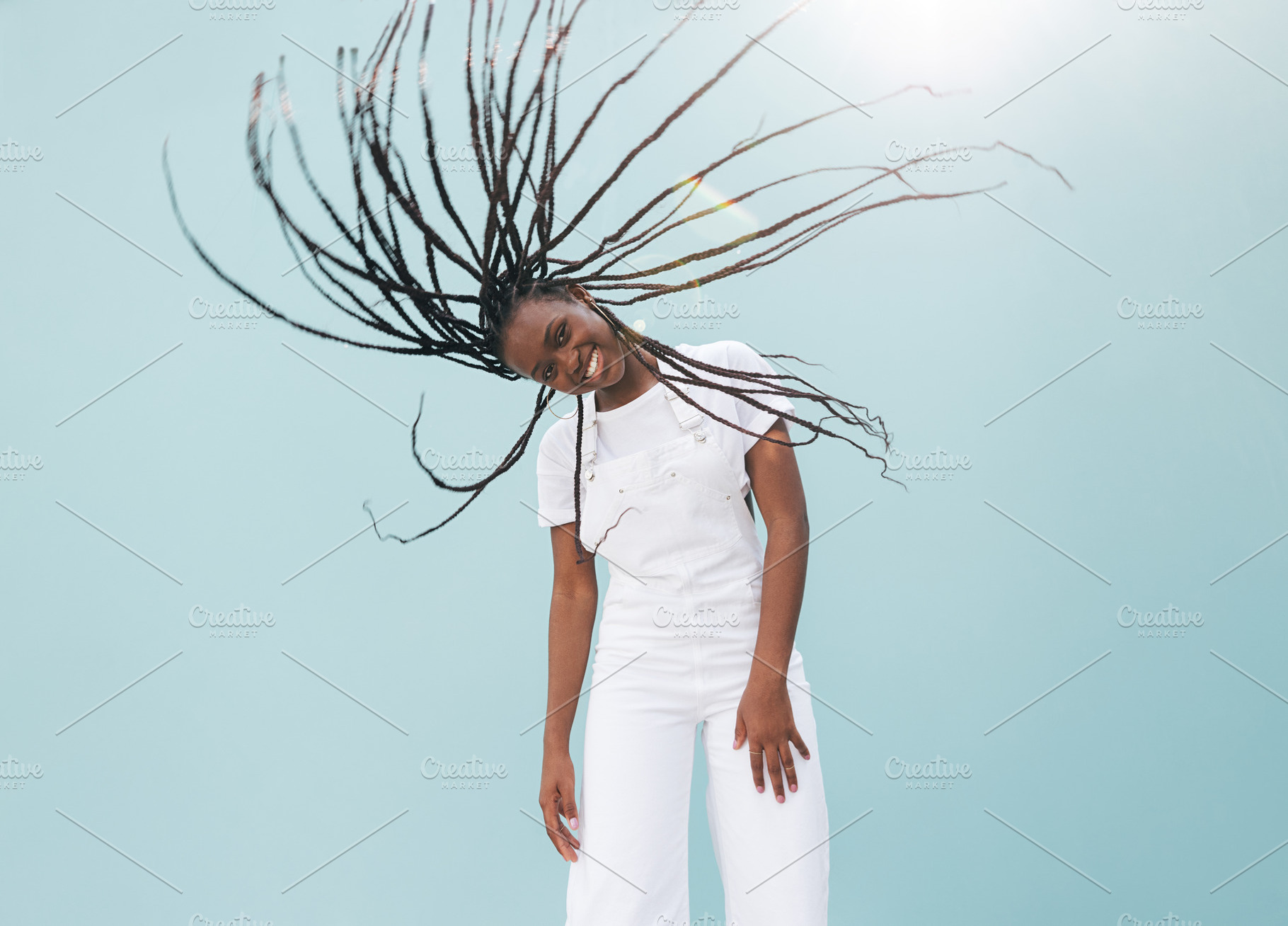 Cheerful girl looking at the camera, a Person Photo by Artem Varnitsin