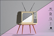 Retro Tv Mockup Pack, a Household Mockup by GraphicVil (Thumbnail 7 of 23)