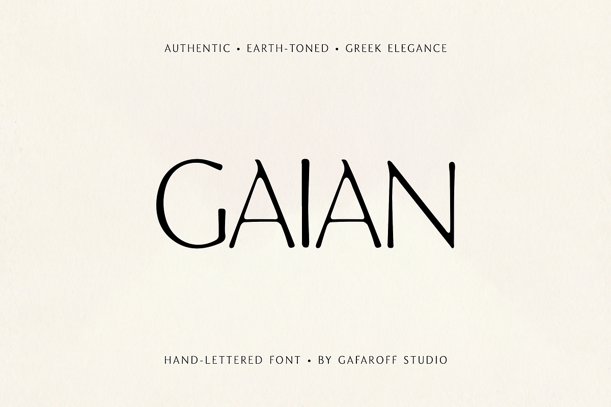 Gaian Font, a Handwritten Font by gafaroff studio (Photo 1 of 6)