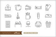 Minimal office icons, an Outline Icon by Picture Window (Thumbnail 1 of 5)