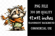 Whimsical Spring Raccoon Clipart, an Illustration by Designking (Thumbnail 4 of 5)